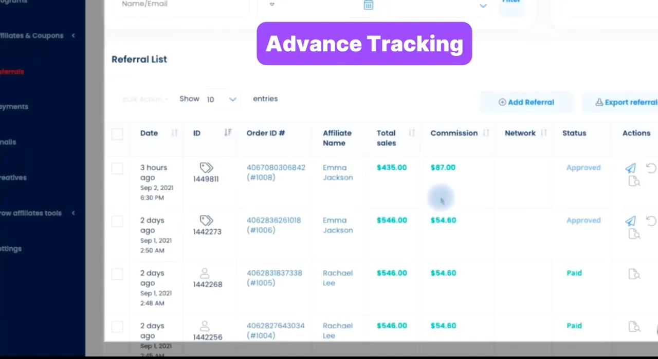 UpPromote app feature providing robust tracking and fraud protection to ensure accurate affiliate performance monitoring and secure campaigns